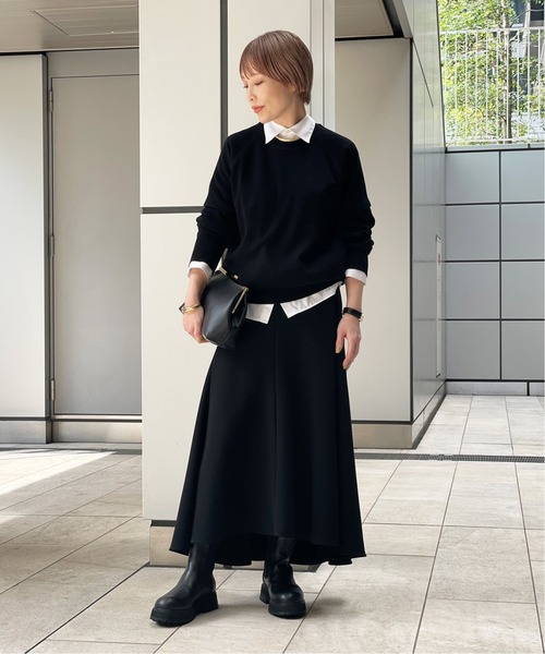 AP STUDIO(エーピーストゥディオ)の「SCENTOF ウールフレアスカート(スカート・レディース・ブラック・38/36)」の3枚目の写真