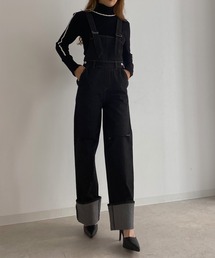 Avvenente | 【Avvenente】ストレートデニムオーバーオール(サロペット/オーバーオール)