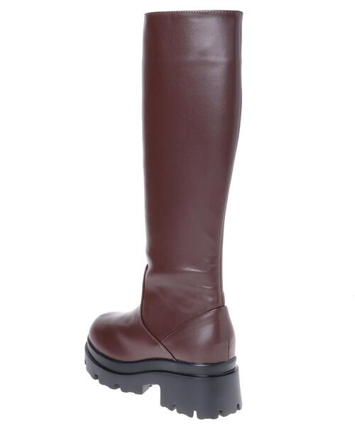 INGNI（イング）の「プラットフォームソールロングブーツ（ブーツ・レディース・ブラック/ブラウン・M）」の6枚目の写真