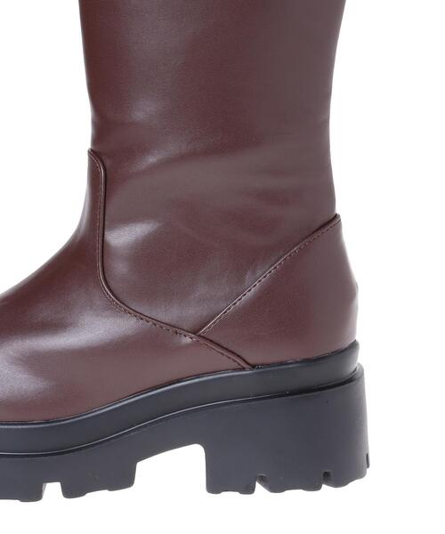 INGNI（イング）の「プラットフォームソールロングブーツ（ブーツ・レディース・ブラック/ブラウン・M）」の8枚目の写真