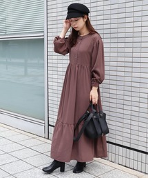前後2WAYティアードワンピース