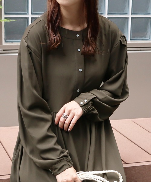 KOBE LETTUCE（コウベレタス）の「前後2WAYティアードワンピース（ワンピース・レディース・ネイビー/ピンク系その他/ダークカーキ/ブラック系/ベージュ系・MEDIUM/LONG）」の13枚目の写真