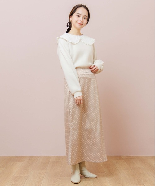 flower（フラワー）の「グロッシードットスカート（スカート・レディース・ブラウン/ベージュ・FREE）」の21枚目の写真