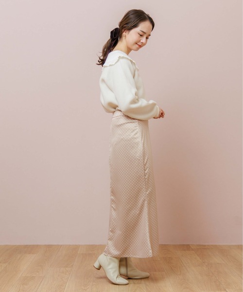 flower（フラワー）の「グロッシードットスカート（スカート・レディース・ブラウン/ベージュ・FREE）」の13枚目の写真