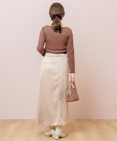 flower（フラワー）の「グロッシードットスカート（スカート・レディース・ブラウン/ベージュ・FREE）」の10枚目の写真
