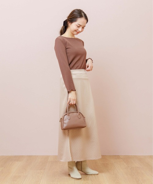 flower（フラワー）の「グロッシードットスカート（スカート・レディース・ブラウン/ベージュ・FREE）」の14枚目の写真