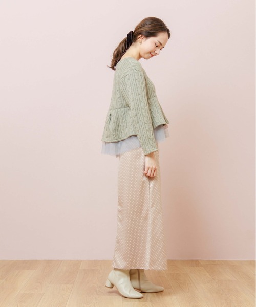 flower（フラワー）の「グロッシードットスカート（スカート・レディース・ブラウン/ベージュ・FREE）」の7枚目の写真