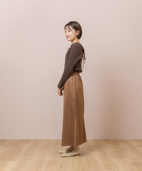 flower（フラワー）の「グロッシードットスカート（スカート・レディース・ブラウン/ベージュ・FREE）」の12枚目の写真