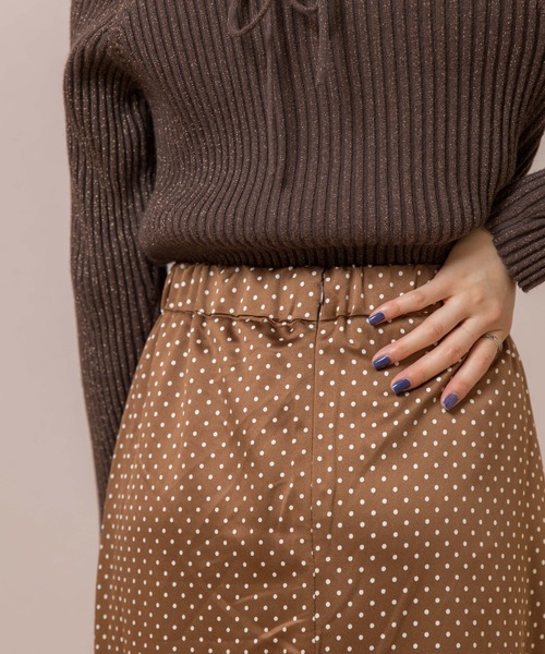 flower（フラワー）の「グロッシードットスカート（スカート・レディース・ブラウン/ベージュ・FREE）」の16枚目の写真