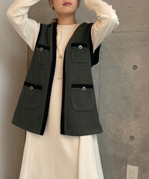 w closet | ヘリンボーンポケットベスト(ベスト)