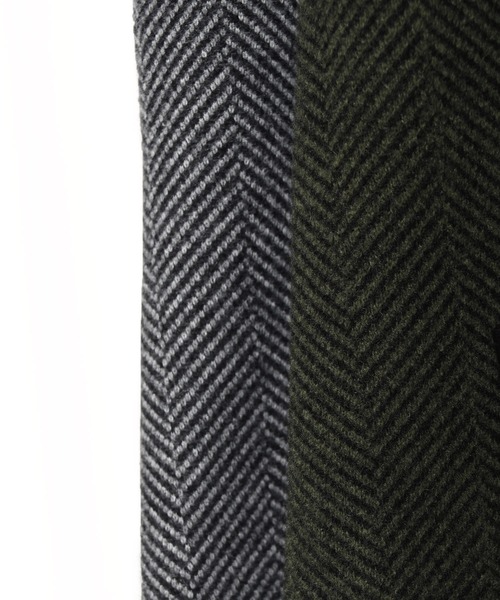 w closet(ダブルクローゼット)の「ヘリンボーンポケットベスト(ベスト・レディース・カーキ/ホワイト×ブラック・FREE)」の4枚目の写真