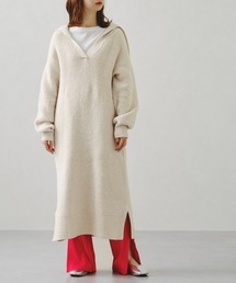 スキッパーセーラーカラーニットワンピース/AC1226