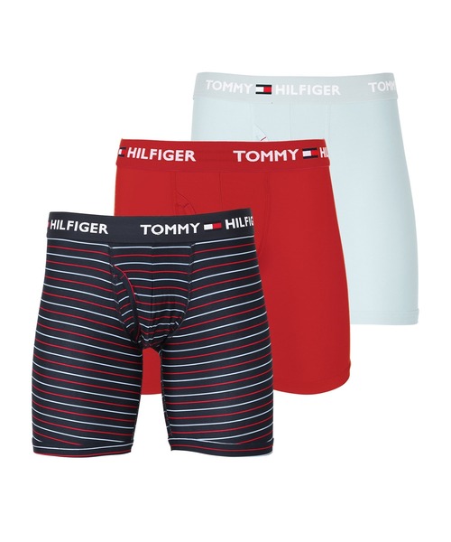 セール ロング ボクサーパンツ 3枚セット Tommy アンダーウェア Hilfiger トミー ヒルフィガー ロング ボクサーパンツ メンズ 前開き 下着 無地 アンダーウェア ドット ボクサーパンツ Tommy ワンポイント ツルツル Hilfiger トミーヒルフィガー の