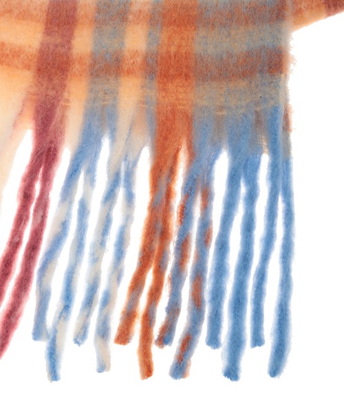 fifth（フィフス）の「チェック柄ボリュームマフラー（マフラー・レディース・ベージュ/パープル・FREE）」の5枚目の写真