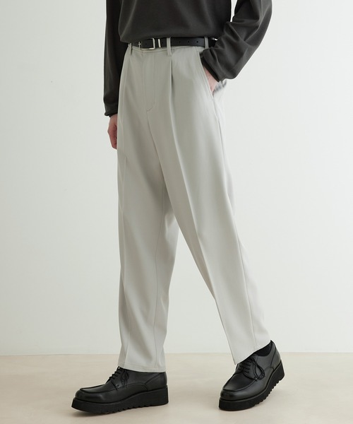 JUNRED（ジュンレッド）の「ドレープサージ1タックストレート（スラックス・メンズ・ブルー系その他4/ブラック/グレー系その他・L/S/M）」の6枚目の写真