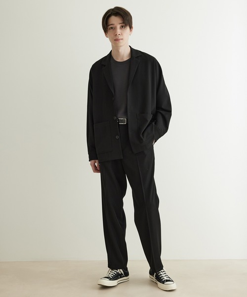 JUNRED（ジュンレッド）の「ドレープサージ1タックストレート（スラックス・メンズ・ブルー系その他4/ブラック/グレー系その他・L/S/M）」の16枚目の写真