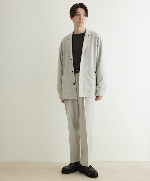 JUNRED（ジュンレッド）の「ドレープサージ1タックストレート（スラックス・メンズ・ブルー系その他4/ブラック/グレー系その他・L/S/M）」の11枚目の写真