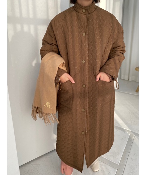 JUMELLE(ジュメロ)の「ハートロングジャケット(ダウンジャケット/コート・レディース・ブラウン・FREE)」の9枚目の写真