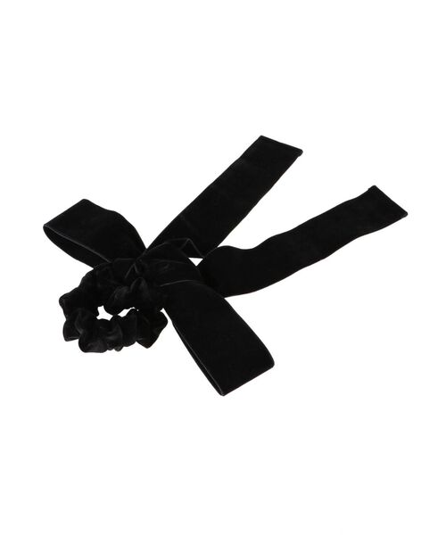 merry jenny（メリージェニー）の「BIGリボンベロアシュシュ（シュシュ・レディース・ブラック/ミント/ベージュ・FREE）」の4枚目の写真