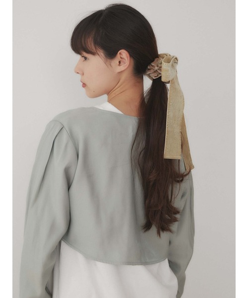 merry jenny（メリージェニー）の「BIGリボンベロアシュシュ（シュシュ・レディース・ブラック/ミント/ベージュ・FREE）」の17枚目の写真