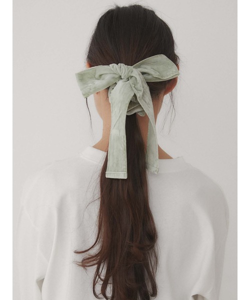 merry jenny（メリージェニー）の「BIGリボンベロアシュシュ（シュシュ・レディース・ブラック/ミント/ベージュ・FREE）」の19枚目の写真