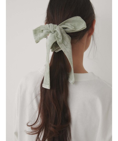 merry jenny（メリージェニー）の「BIGリボンベロアシュシュ（シュシュ・レディース・ブラック/ミント/ベージュ・FREE）」の20枚目の写真