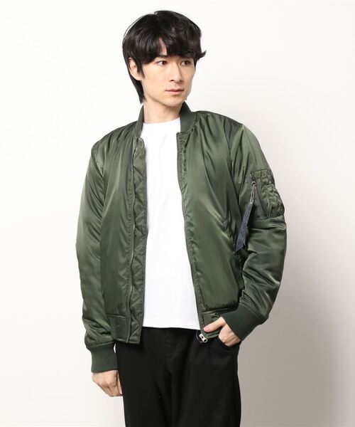 Right-on（ライトオン）の「ライトツイルＭＡ−１（MA-1・メンズ・グレー/ブラック/ネイビー/オリーブ・XL/L/M）」の10枚目の写真