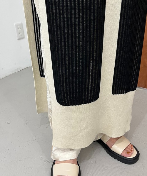 CAPRICIEUX LE'MAGE（カプリシューレマージュ）の「【AgAwd/アガウド】パイピングニットワンピース（ワンピース・レディース・ブラック/アイボリー・FREE）」の18枚目の写真