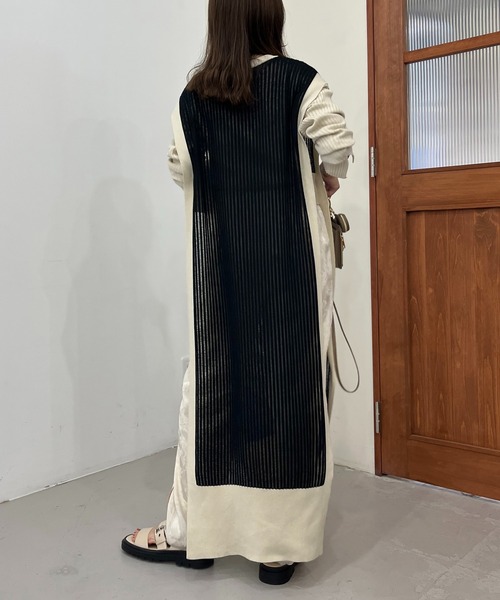 CAPRICIEUX LE'MAGE（カプリシューレマージュ）の「【AgAwd/アガウド】パイピングニットワンピース（ワンピース・レディース・ブラック/アイボリー・FREE）」の17枚目の写真