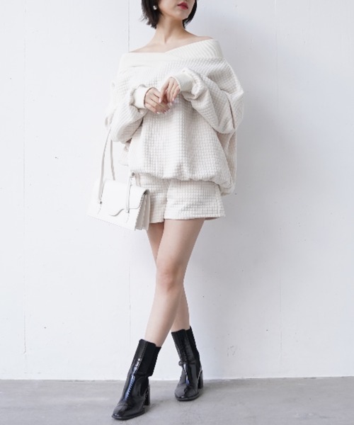 VRIA CHARME(バリアシャルム)の「ビッグワッフルショートパンツ(その他パンツ・レディース・オフホワイト・FREE)」の12枚目の写真