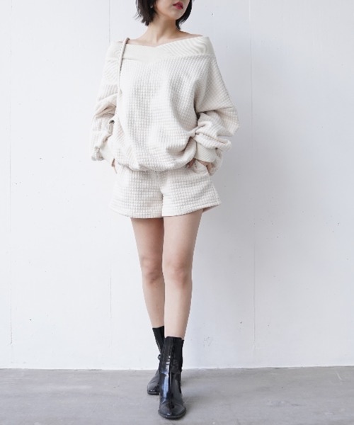 VRIA CHARME(バリアシャルム)の「ビッグワッフルショートパンツ(その他パンツ・レディース・オフホワイト・FREE)」の11枚目の写真