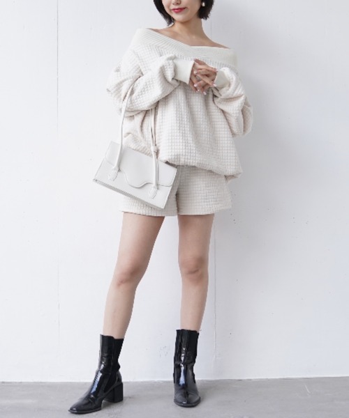 VRIA CHARME(バリアシャルム)の「ビッグワッフルショートパンツ(その他パンツ・レディース・オフホワイト・FREE)」の10枚目の写真