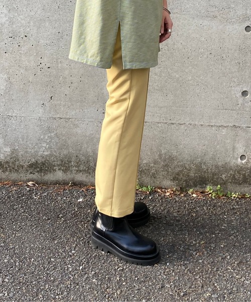 CIAOPANIC（チャオパニック）の「セットアップセンタープレスパンツ（スラックス・レディース・イエロー/ブルー/アイボリー・SMALL/MEDIUM）」の8枚目の写真