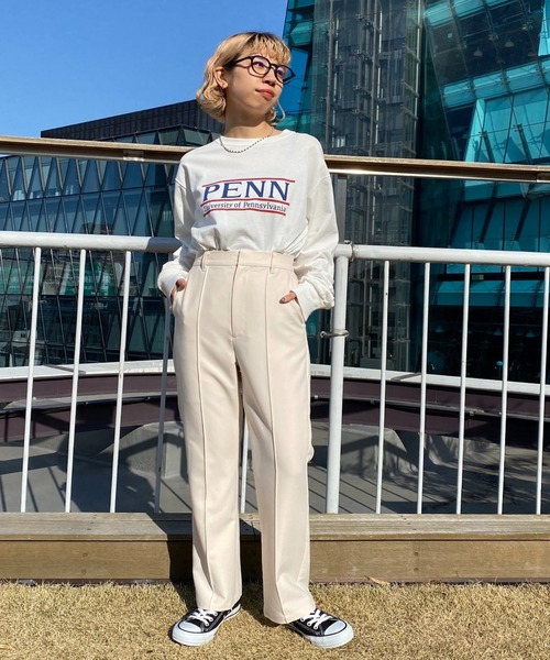 CIAOPANIC（チャオパニック）の「セットアップセンタープレスパンツ（スラックス・レディース・イエロー/ブルー/アイボリー・SMALL/MEDIUM）」の17枚目の写真