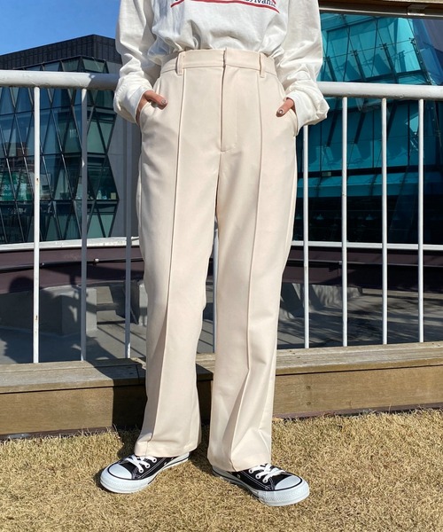 CIAOPANIC（チャオパニック）の「セットアップセンタープレスパンツ（スラックス・レディース・イエロー/ブルー/アイボリー・SMALL/MEDIUM）」の21枚目の写真