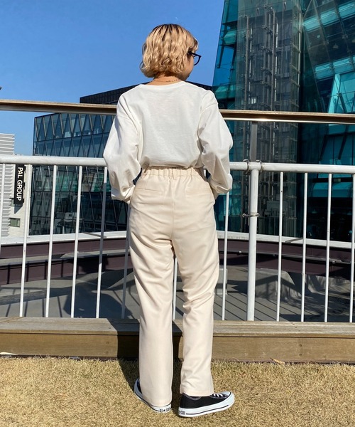 CIAOPANIC（チャオパニック）の「セットアップセンタープレスパンツ（スラックス・レディース・イエロー/ブルー/アイボリー・SMALL/MEDIUM）」の16枚目の写真