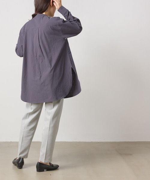 OMNES(オムネス)の「ヘリンボーンテーパードパンツ(その他パンツ・レディース・グレー/アイボリー・FREE)」の7枚目の写真