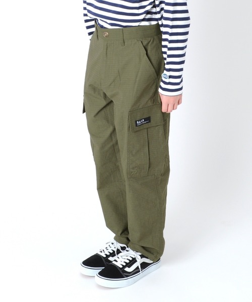 GLAZOS（グラソス）の「[ワイドテーパード]コットンリップ・カーゴパンツ（カーゴパンツ・キッズ・ネイビー/カーキ・130cm/140cm/150cm/160cm/170cm）」の14枚目の写真