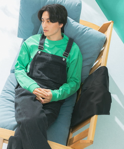 HEYUMM（ヘユム）の「オーバーサイズルーズデニムサロペット（サロペット/オーバーオール・レディース・ブラック/インディゴブルー/ライトインディゴブルー・ONE）」の20枚目の写真