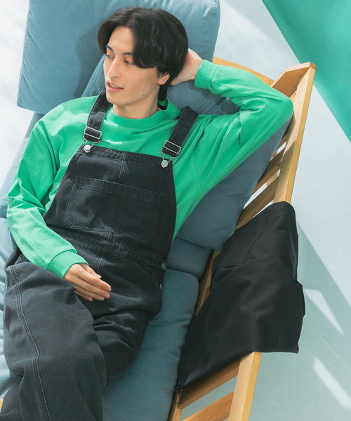 HEYUMM（ヘユム）の「オーバーサイズルーズデニムサロペット（サロペット/オーバーオール・レディース・ブラック/インディゴブルー/ライトインディゴブルー・ONE）」の19枚目の写真