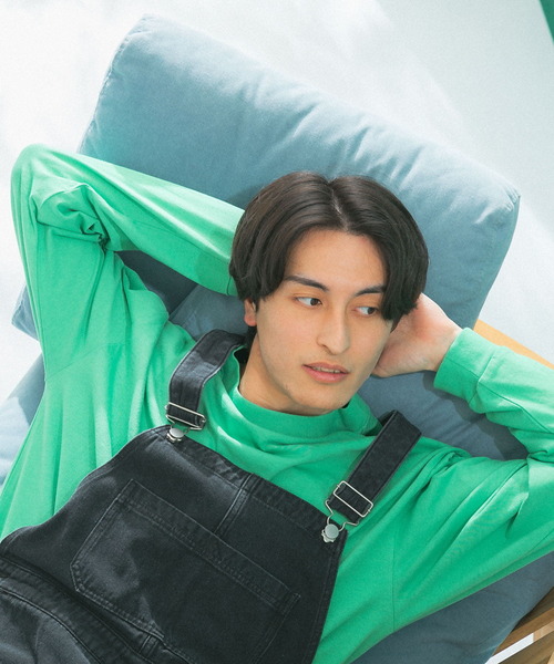 HEYUMM（ヘユム）の「オーバーサイズルーズデニムサロペット（サロペット/オーバーオール・レディース・ブラック/インディゴブルー/ライトインディゴブルー・ONE）」の18枚目の写真