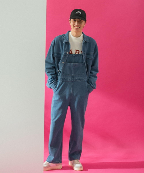 HEYUMM（ヘユム）の「オーバーサイズルーズデニムサロペット（サロペット/オーバーオール・レディース・ブラック/インディゴブルー/ライトインディゴブルー・ONE）」の17枚目の写真