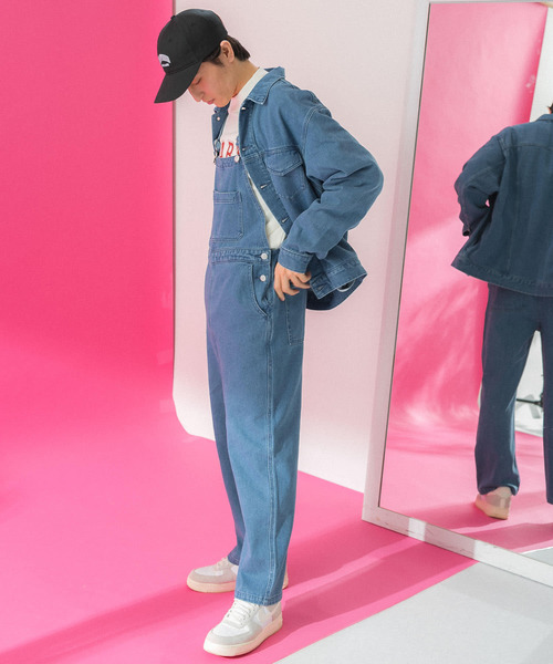 HEYUMM（ヘユム）の「オーバーサイズルーズデニムサロペット（サロペット/オーバーオール・レディース・ブラック/インディゴブルー/ライトインディゴブルー・ONE）」の16枚目の写真