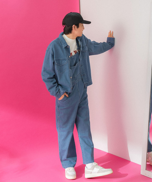 HEYUMM（ヘユム）の「オーバーサイズルーズデニムサロペット（サロペット/オーバーオール・レディース・ブラック/インディゴブルー/ライトインディゴブルー・ONE）」の15枚目の写真