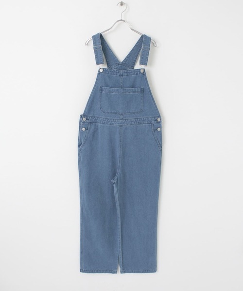 HEYUMM（ヘユム）の「オーバーサイズルーズデニムサロペット（サロペット/オーバーオール・レディース・ブラック/インディゴブルー/ライトインディゴブルー・ONE）」の5枚目の写真