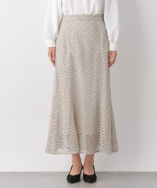 LEPSIM（レプシィム）の「レースマーメイドスカート　259286（スカート・レディース・グレイッシュベージュ/ネイビー・MEDIUM/LARGE）」の5枚目の写真