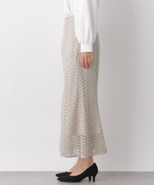 LEPSIM（レプシィム）の「レースマーメイドスカート　259286（スカート・レディース・グレイッシュベージュ/ネイビー・MEDIUM/LARGE）」の6枚目の写真