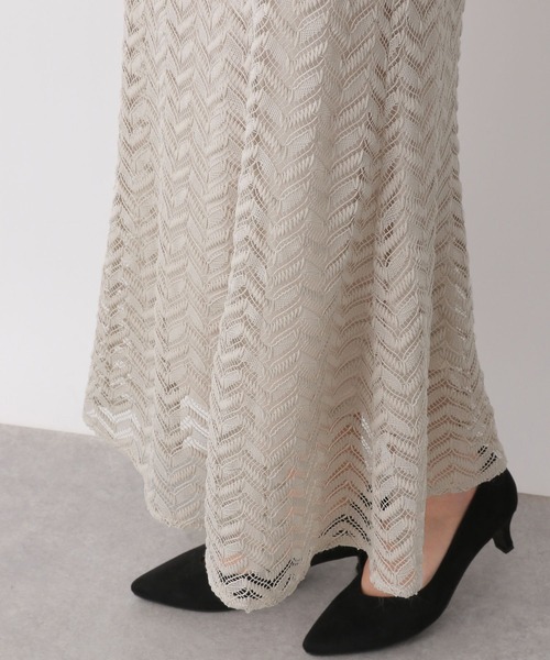 LEPSIM（レプシィム）の「レースマーメイドスカート　259286（スカート・レディース・グレイッシュベージュ/ネイビー・MEDIUM/LARGE）」の10枚目の写真