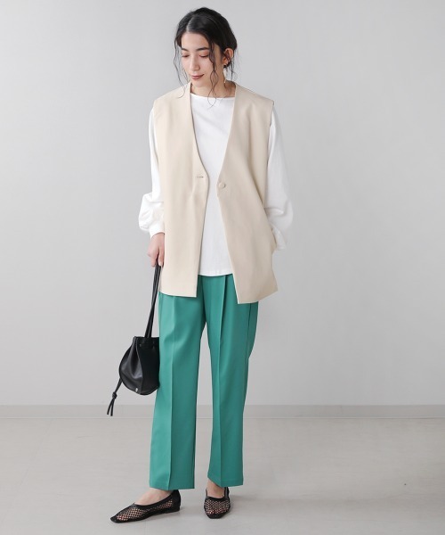 Bou Jeloud(ブージュルード)の「【WEB限定】センタータックテーパードパンツ(その他パンツ・レディース・ブラック/ピンク/ブルー/グリーン・38)」の11枚目の写真