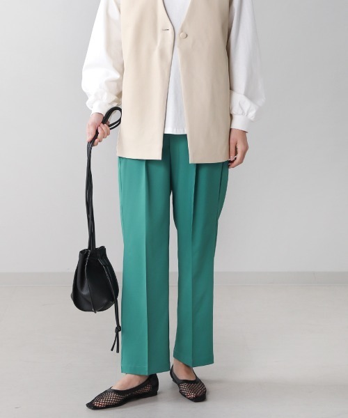 Bou Jeloud(ブージュルード)の「【WEB限定】センタータックテーパードパンツ(その他パンツ・レディース・ブラック/ピンク/ブルー/グリーン・38)」の13枚目の写真